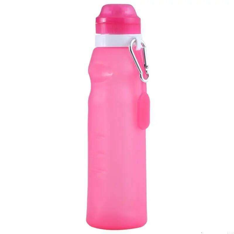 600ml Collapsible Gym Drinking with D Buckle Leakproof Reusable BPA Foldable Water Bottle Z260314