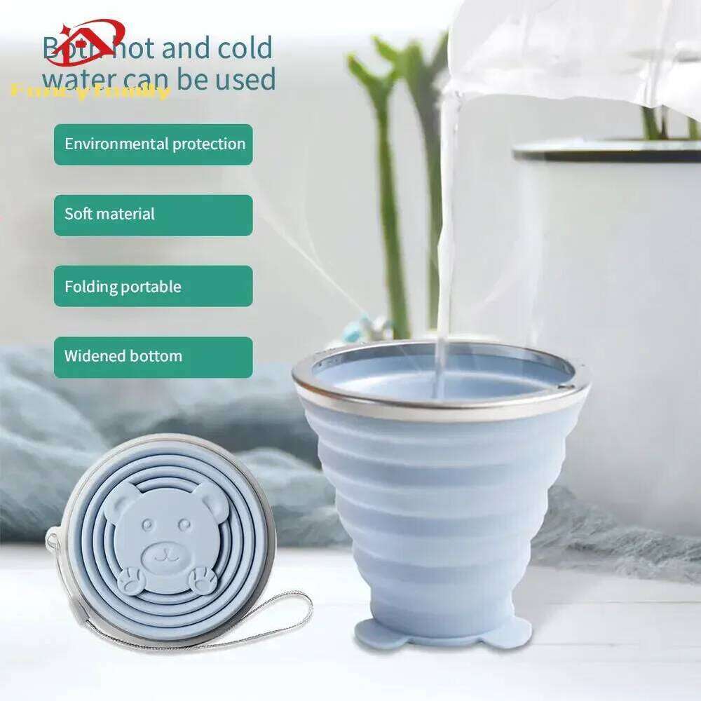 Fancyfamily 180ml/270ml Silicone Heat Resistant Outdoor Travel Folding Cup Z260314