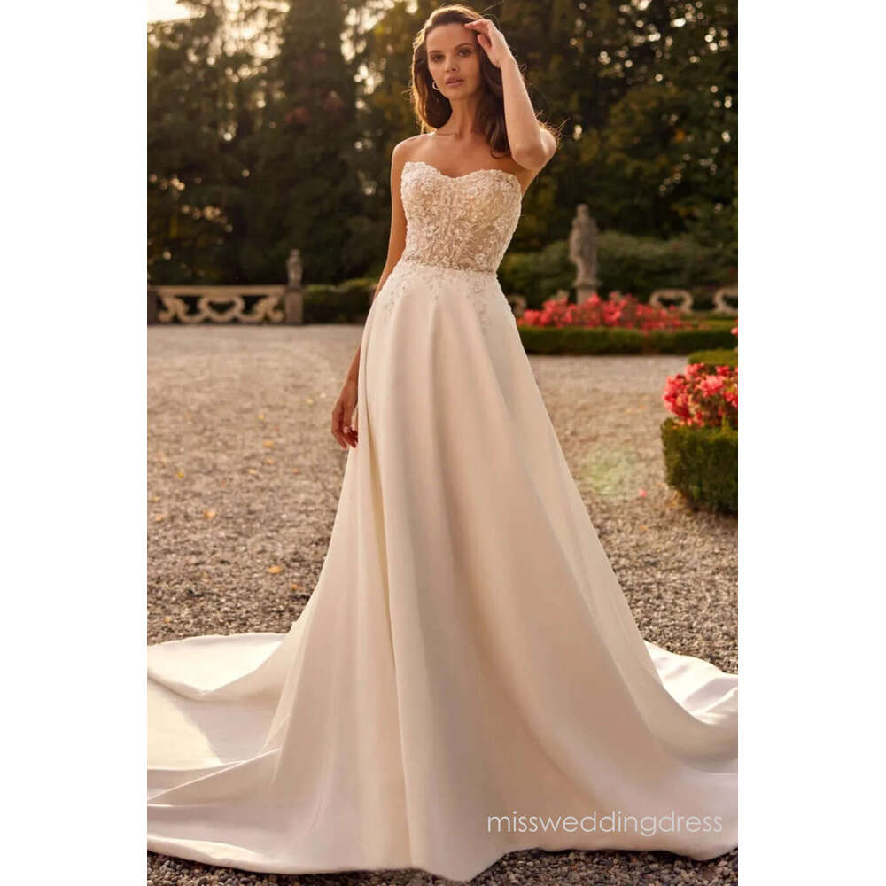 Elegant 2 In 1 Lace Mermaid Dresses Sexy Sweetheart Backless Appliques Beads Summer Bride Wedding Gowns Luxury 4J30