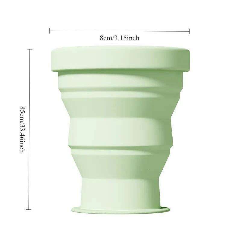 Folding Water Portable Silicone Outdoor High Temperature Travel Compression Mouthwash Cup Z260313