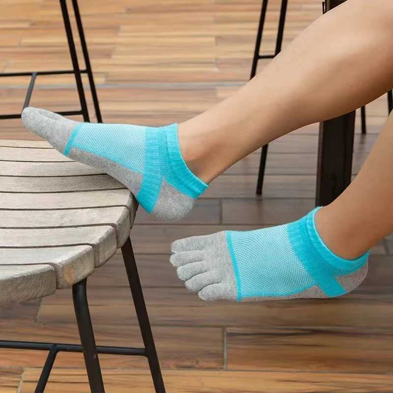 Five Finger Socks Mens Casual sports socks Mesh Breathable Ankle Socks Cotton High quality Shaping Anti Friction Toes Socks New D260313