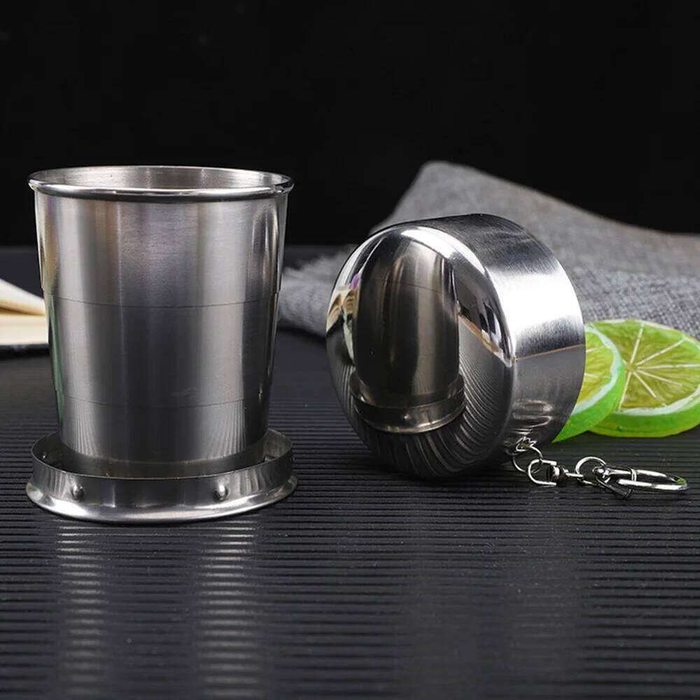 Portable Stainless Steel Telescoping Cup Perfectly Designed for Camping Hiking and For Outdoor Beverage Enjoyment Z260314