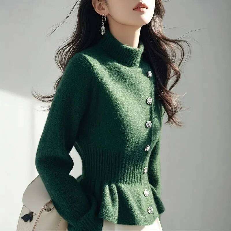 New Women Autumn Winter Elegant Slim Knitted Cashmere Jumpers Sweater Female Casual Long Sleeve Pullover Knitwear Z260313