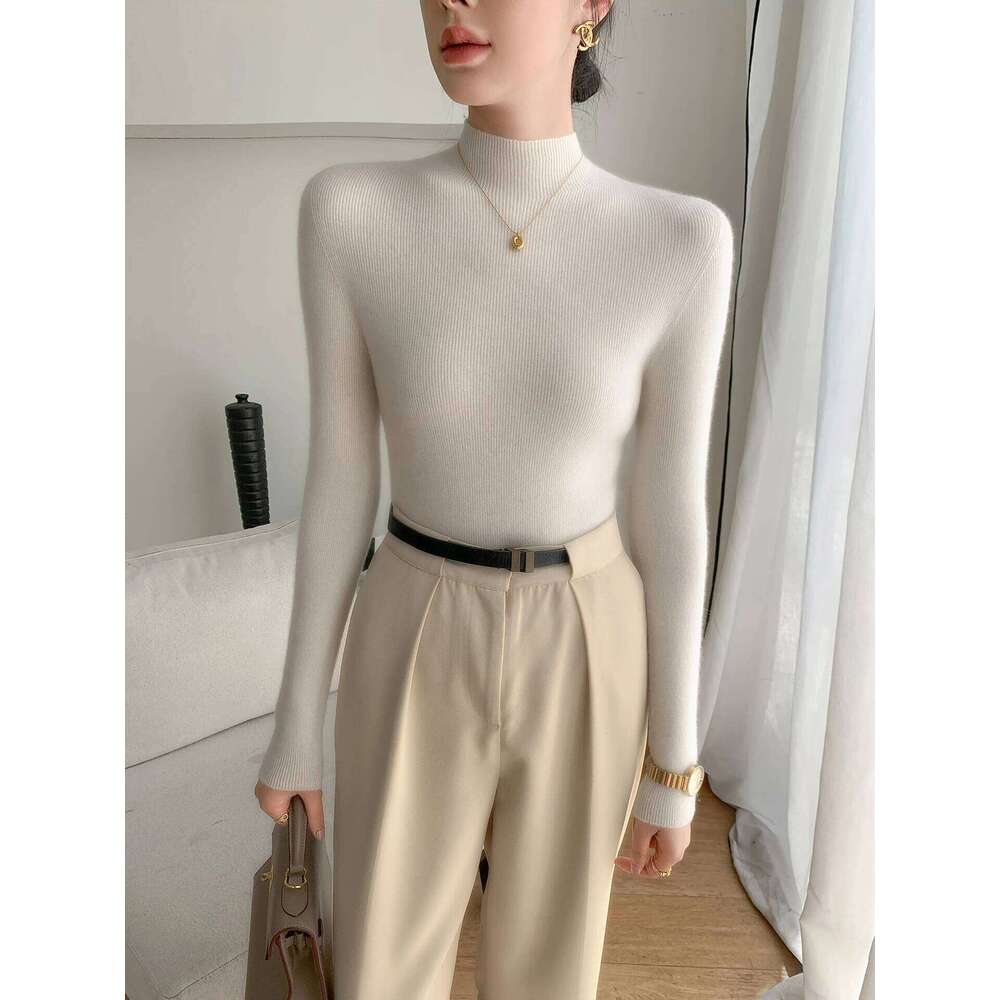 Fashion Woman Autumn Winter Sweater Elegant Female Merino Wool Knitwear Slim Pullover Cashmere Lady Long Sleeve Clothing Tops Z260313