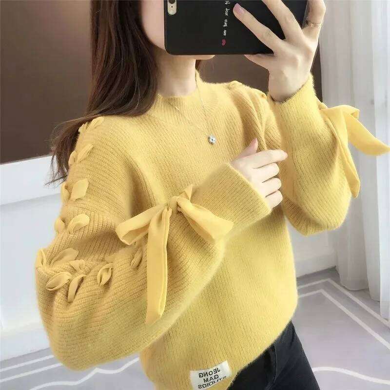 2024 New Turtleneck Sweater Autumn Winter Knitted Pullovers Women Sweaters Casual Loose Long Sleeve Female Jumper Z260313
