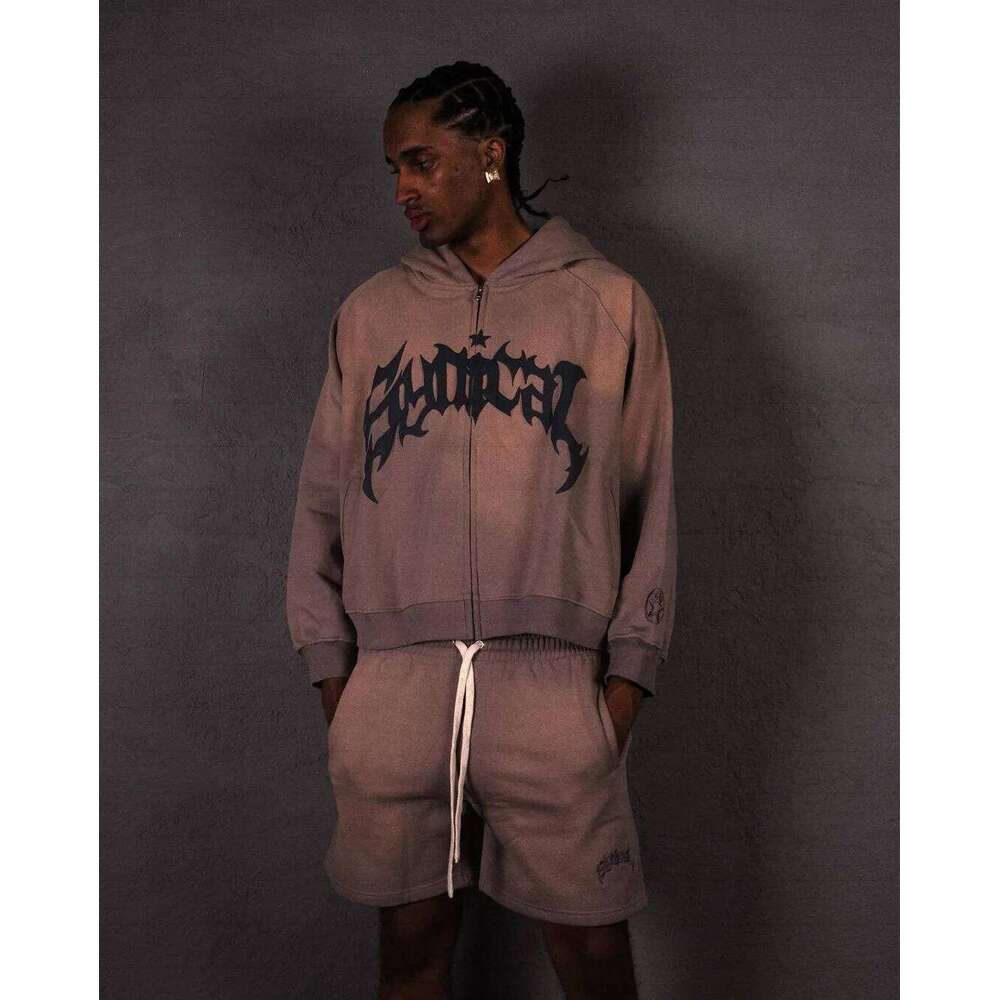 Y2K Unisex Hoodies Women Autumn Winter Harajuku Zip Up Hooded Sweatshirt Men Gothic Hip Hop Oversized Jackets Streetwear 26Y0313