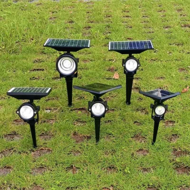 LED Solar Light Outdoor IP65 Waterproof Solar Lawn Lamp Adjustable Wall Garden Yard Tree Pathway Driveway Landscape Spotlight H260313