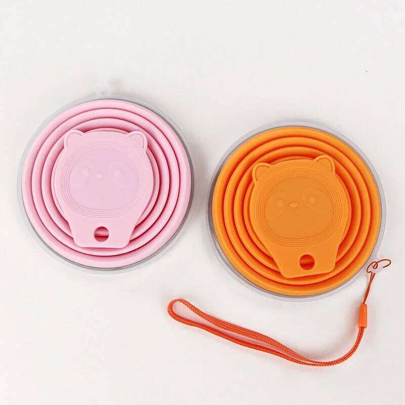 Folding Cups 270ml Water Silicone Retractable Coloured Portable Outdoor Coffee Handcup Waterbottle Travel Cup Z260314