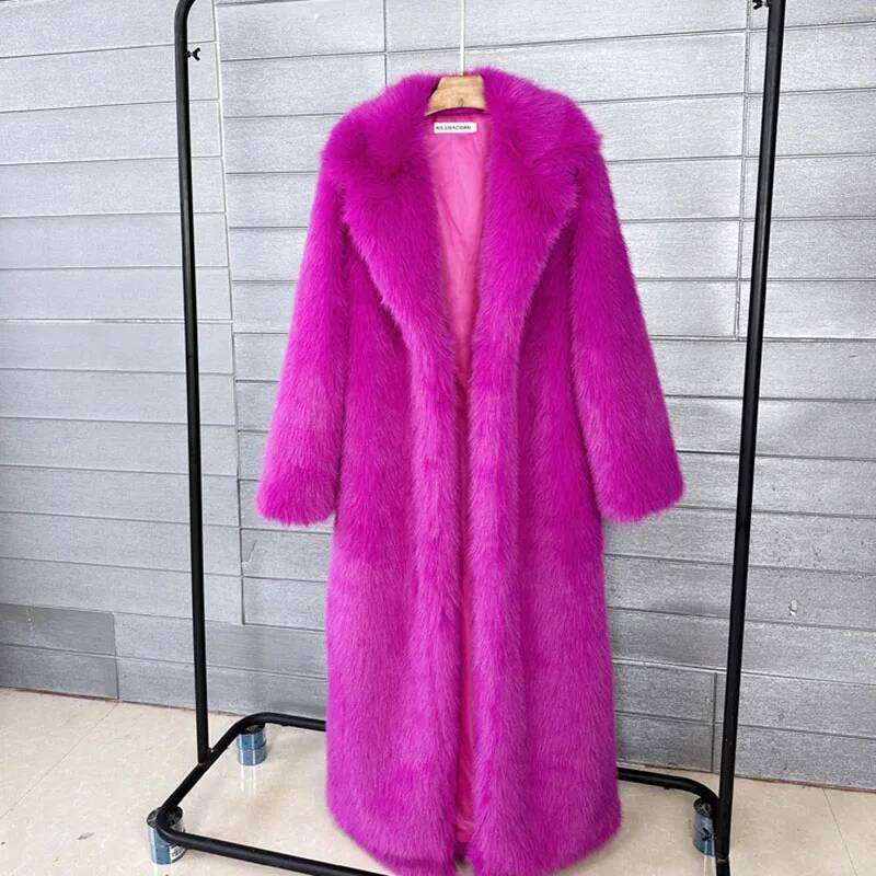 Imitation Feminine Elegance Women's 2025 New Winter Fashion High Quality Temperament Lapel Women Fur Coat H101 Z260313
