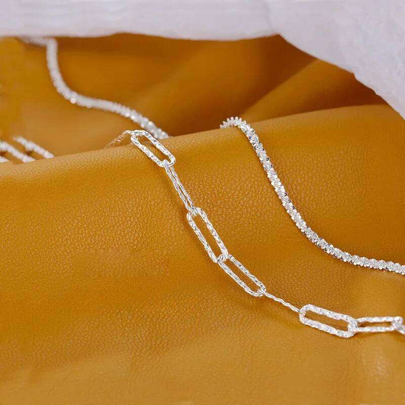 Sparkling 925 Sterling Silver for Women Fashion Korean Double Layered Starry Sky Bracelets Wedding Jewelry Z260313