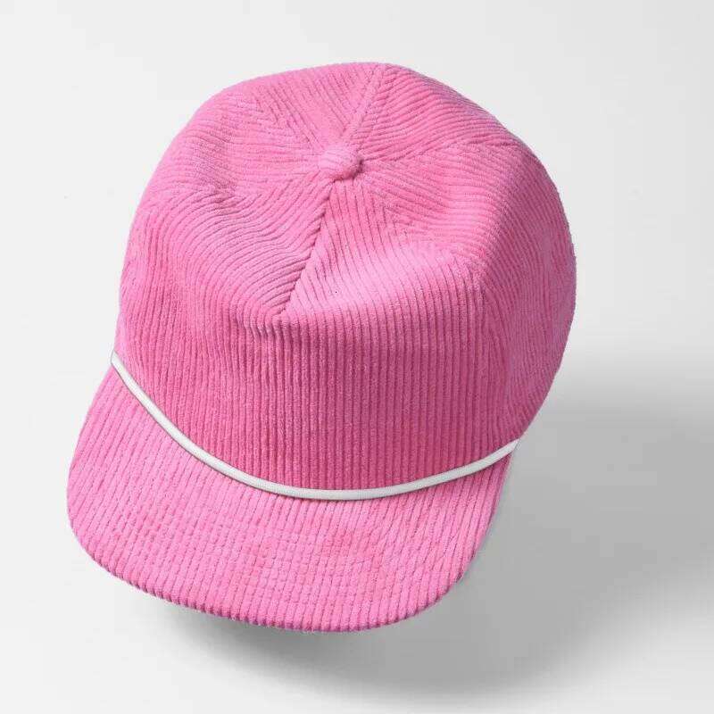 New Custom Classic Corduroy Plus Rope Design Baseball Cap Unisex Embroidered Logo Soft Top Flat Brim Casual Hip Hop Gorras Z260313
