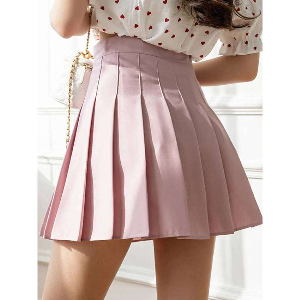 ZOKI White Women Pleated Summer High Waist Zipper Girls Dancing JK Mini Skirts Black Fashion Student A Line Faldas 2023 Z260314