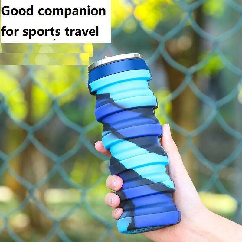 480ML Portable Collapsible Silicone Folding Retractable Coffee Cup Outdoor Travel Sport Tools Soft Water Bottle Z260314