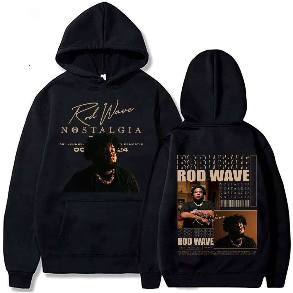 2024 Rod Wave Tour Fashion Casual Nostalgic Hip Hop Music Printed Men's and Women's Pullover Fans Luxury Gift Top Hoodie Z260314