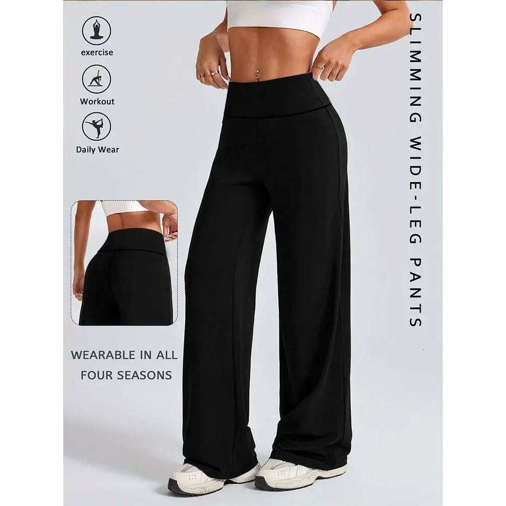 Straight Yoga Trousers Spring Autumn Casual Slimming Wide Leg Sports Long Pants For Tennis Fitness Enthusiasts Activewear