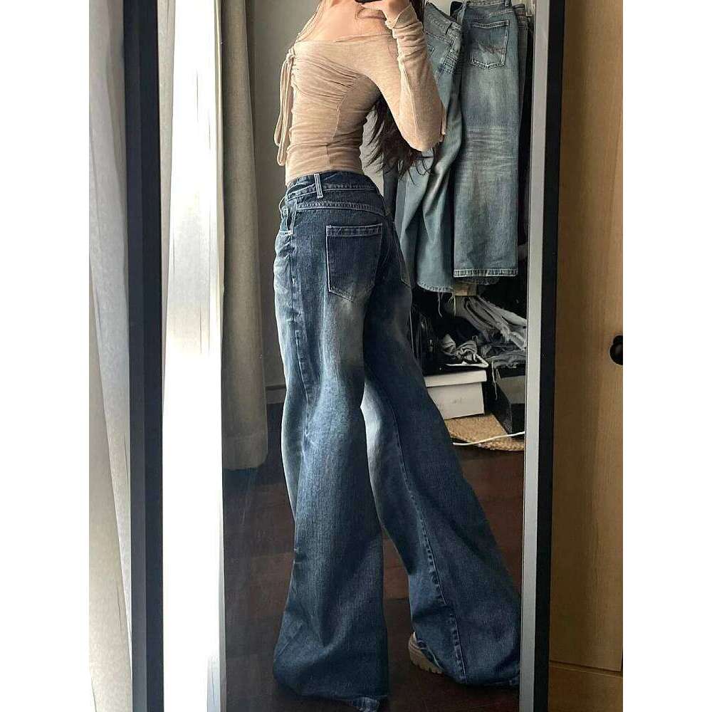 2025 Autumn Winter Women's Denim Pants Y2K Baggy Jean Japanese Cowboy Harajuku Vintage Mom Stacked Jeans Classical New Z260313
