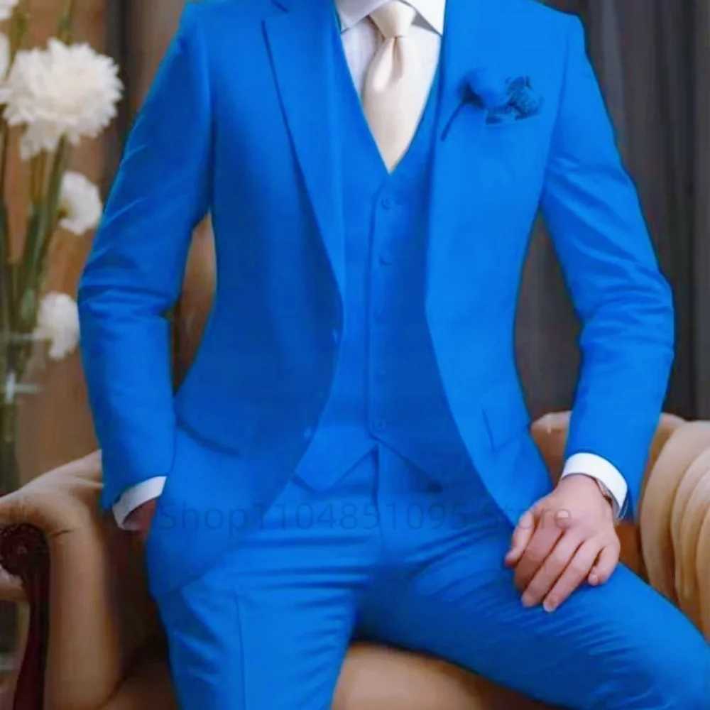 Light Pink Wedding Mens Suit 3-Piece Slim Fit Formal Business Notch Lapel Blazer Tuxedo Groomsmen Set with Jacket Vest Pant M260313