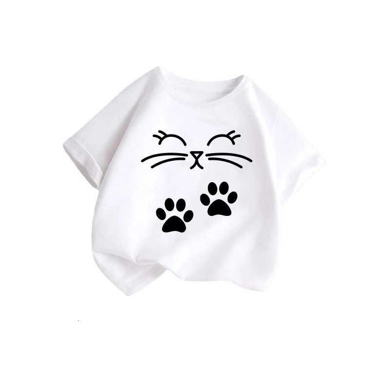 Women's T-Shirt Girls' T-shirt, children's printed cute loose short-sleeve summer round-neck versatile top, children's clothing