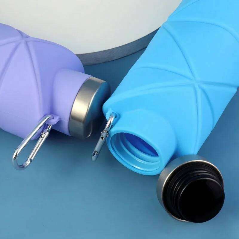 Silicone Sports Water - 700ml Collapsible Diamond Shaped Bottle for Travel, Gym, Outdoor Activities, Leak-Proof Portable Z260313