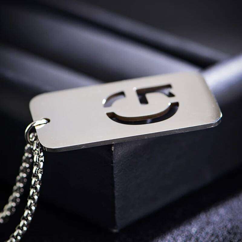 Hip Hop Rock Punk Gothic Style Stainless Steel A-Z 26 Initials Women's Men's Pendant Necklace for Best Friend Glamour Jewelry H260312