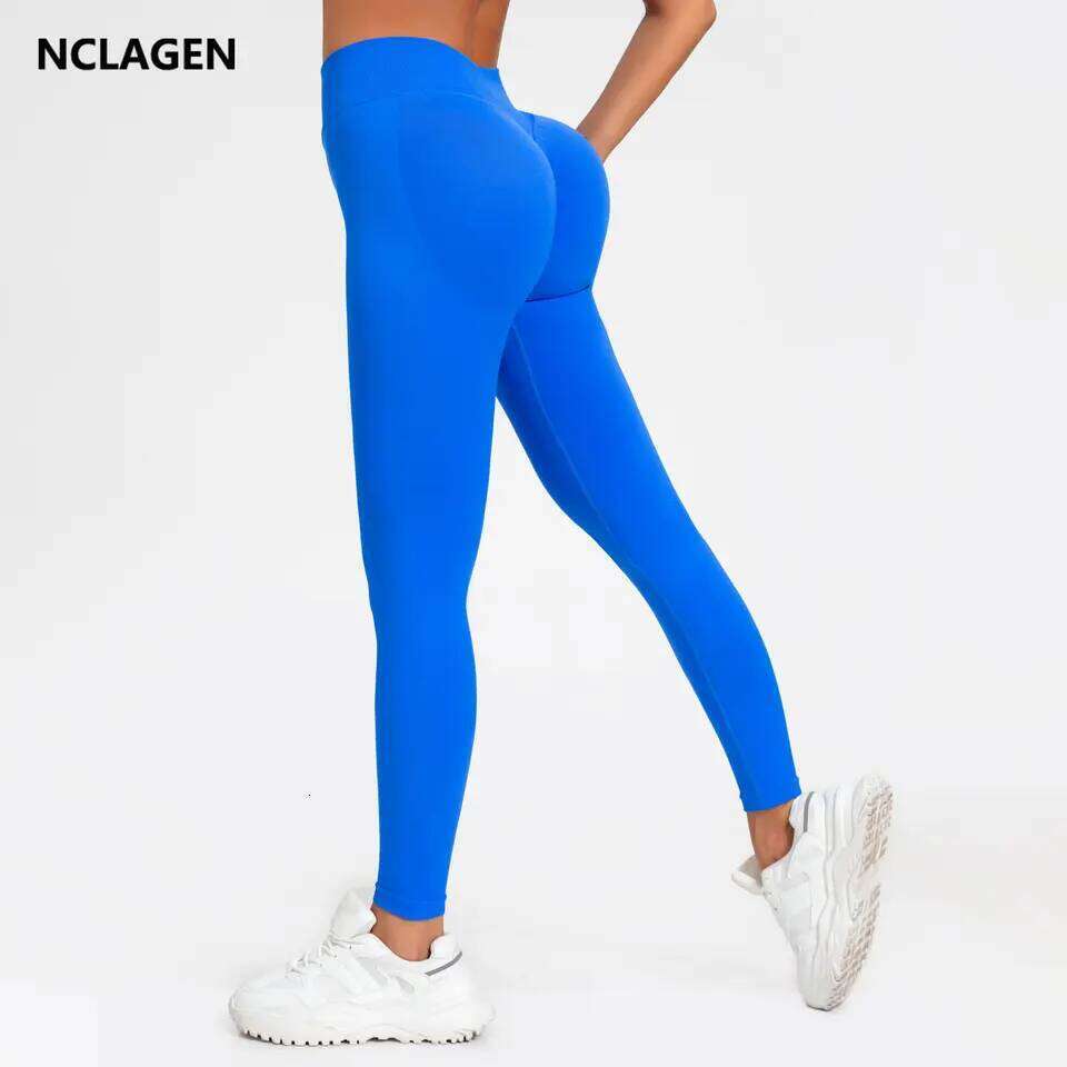 NCLAGEN Leggings Women Seamless Sports Yoga Pants Low Ribbed Band Gym clothes Fitness Workout wear Scrunch Bum Tights 26Y0313