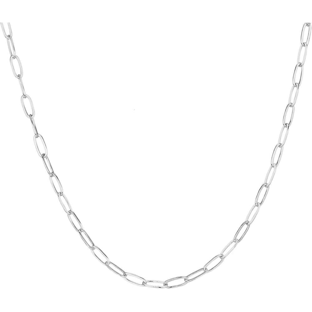 Gold PlatedCurb Paperclip Chain Adjustable Stainless Steel Necklace Necklaces Trendy Birthday Gift for Women H260312