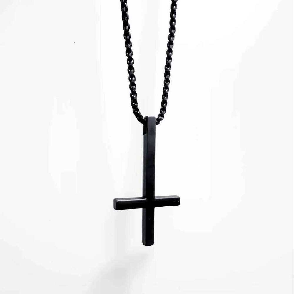 Inverted cross necklace,punk jewelry,stainles steel,gold Color,minimalist,hippie,Gothic accessory,Y2k,cross Choker For Women Man H260312