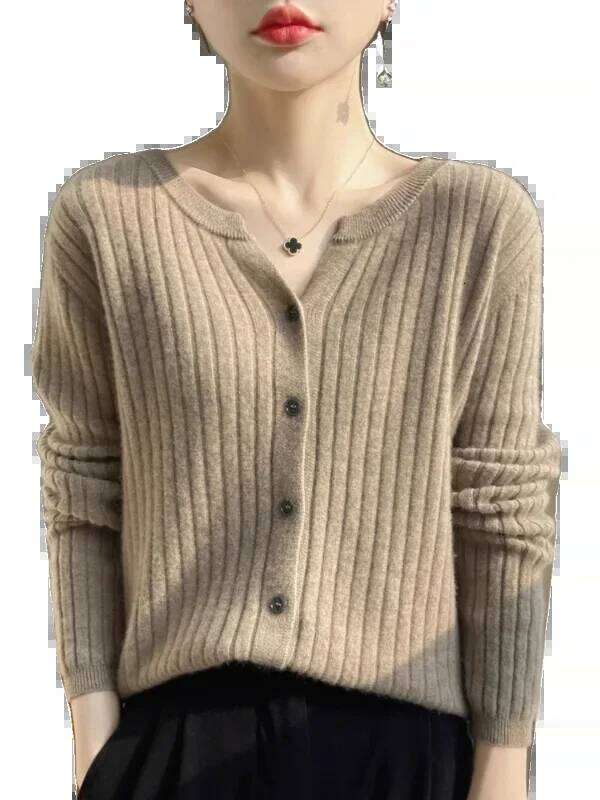 Autumn Winter 2025 Women Cardigans O-neck Solid Sweater Spring Long Sleeve Single Breasted Soft Knit Fashion Korean Warm Jumper Z260313