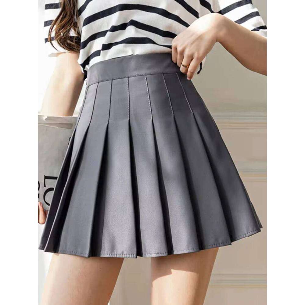 2024 White Women Pleated Summer High Waist Zipper Girls Dancing JK Mini Skirts Black Fashion Student A Line Faldas Z260314
