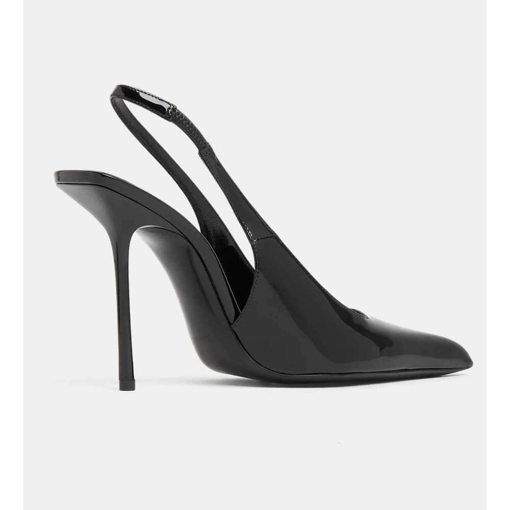 Slingback For Women Pointed Toe Stiletto High Heels Stretch Slip On Backless Patent Leather Fashion Comfortable Dress Pumps Shoes MOJIDASHU