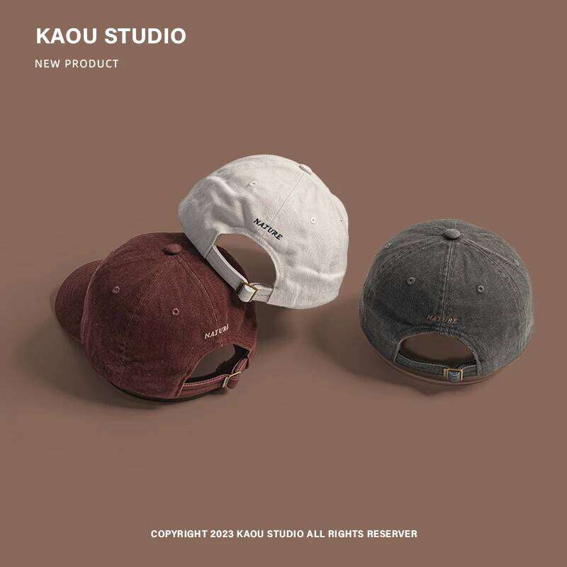 N Letter Simple Embroidered Hat for Women Large Size Casual and Versatile Couple's Peaked Sun Baseball Cap Z260313