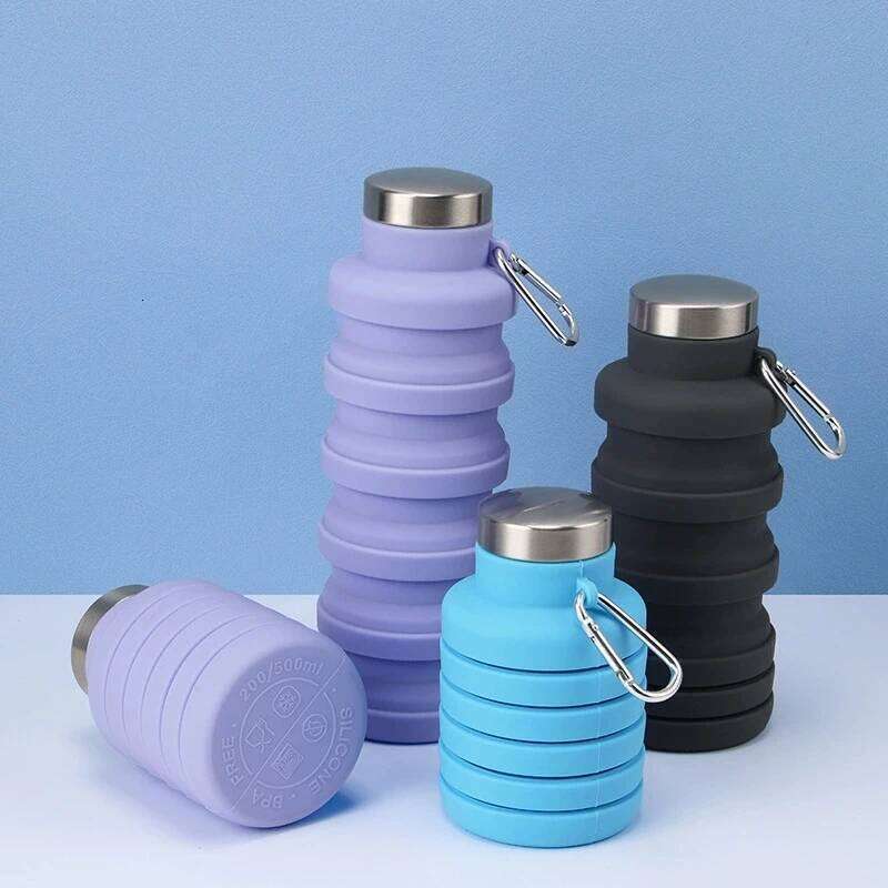 1pc Collapsible, Reusable BPA Free Silicone Foldable Bottles Portable Hiking Cup for Outdoor Mountaineering Tours Cocktail Tool Z260314
