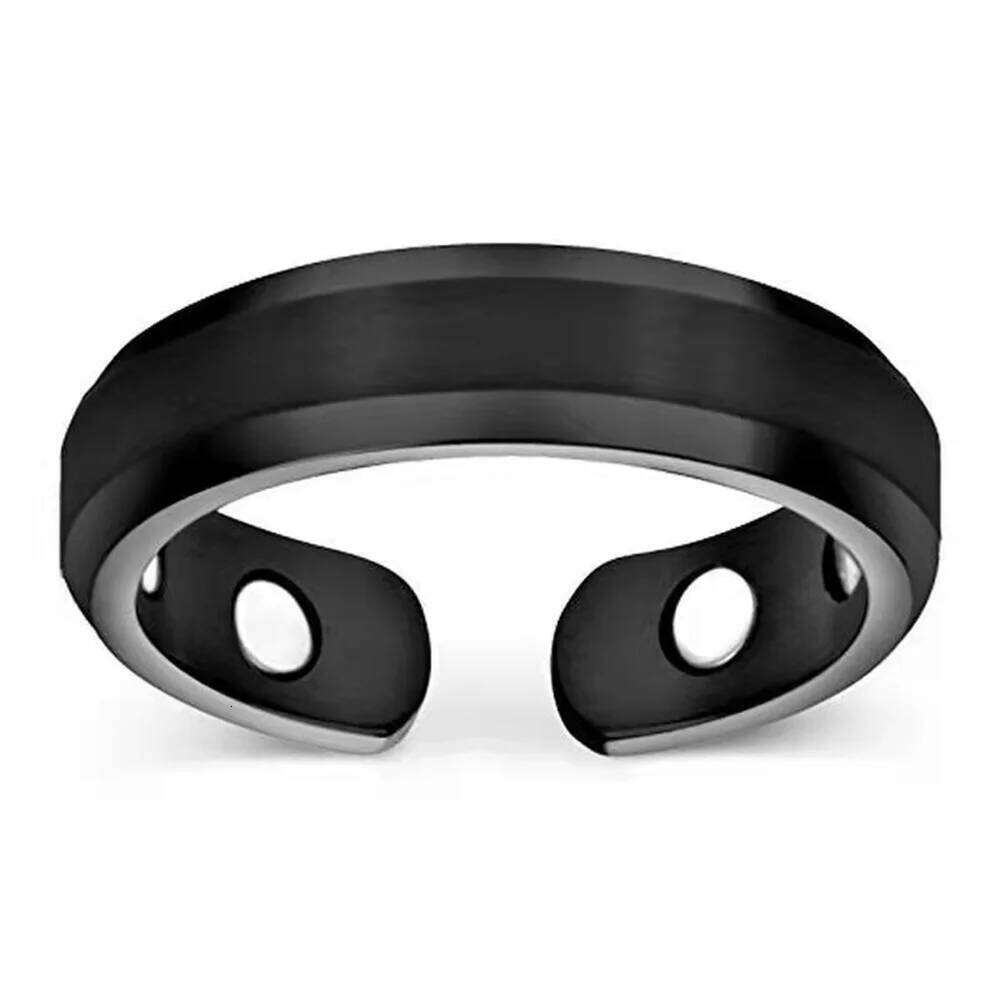 Trendy Magnetic Therapy Ring Women Men's Slimming Lymphatic Detox Magnet Open Finger Rings Anti Snore Health Care Gift Jewelry H260312