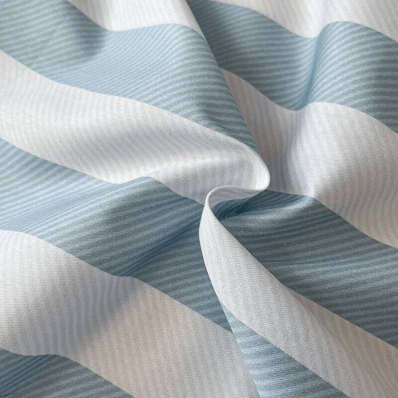 3pcs 100% Cotton Solid Color/two-color/striped/checkered Print Bedding, 1PC Duvet Cover 2PC Pillowcases Soft and Skin-friendly H260312 - view 5