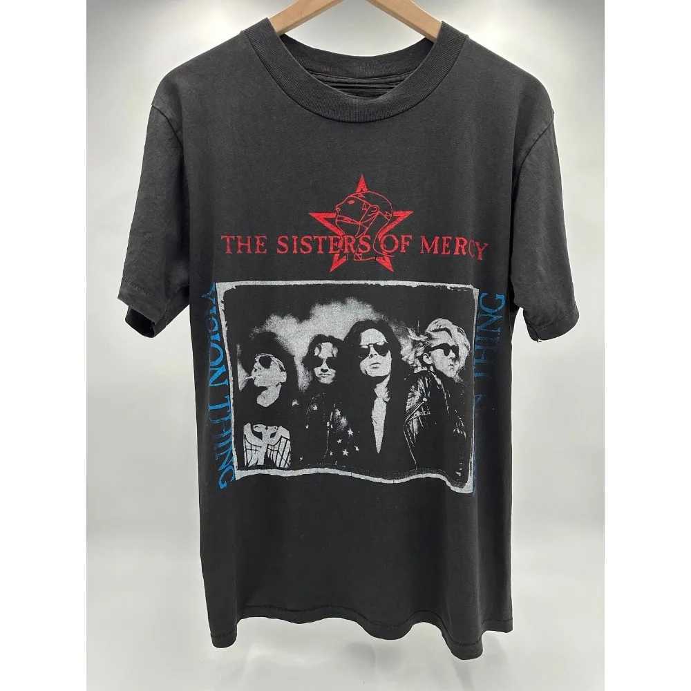 New Men T-shirts The Sisters of Mercy 1990 Tour T-Shirt Fun Mens Short Sleeved Oversize Comfortable Pattern T-Shirt Series Top D260313