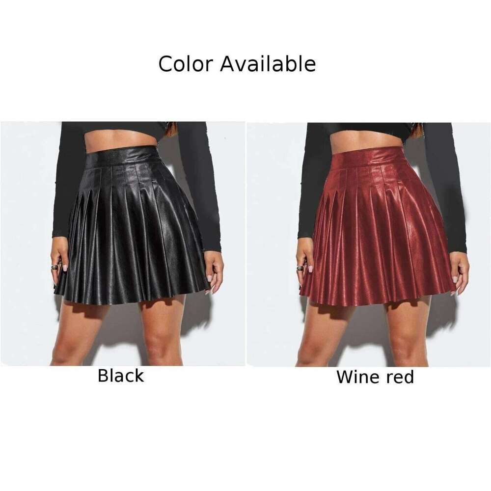 Women Skirts High Waist High-quality PU Sexy Versatile A-Line Attractive Comfortable Faux Leather Comfy Fashion Z260314