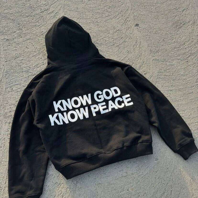 American retro y2k Gothic hip-hop high street letter print pattern long-sleeved pullover hoodie, loose top for autumn and winter Z260314