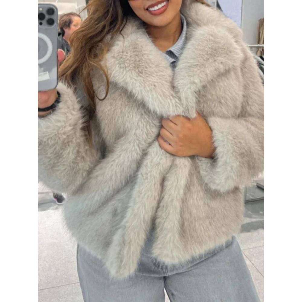 2025 New Autumn Winter Top Clothing Women Fashion Thickened Warm Faux Coat Female Long Lapel Fake Fur Jakcet Lady Ourterwear Z260313