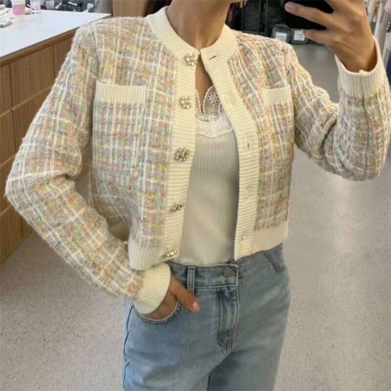 Korean Vintage Sweater Cardigan Women Crop Tops Knitwear Autumn Winter Long Sleeve Single-breasted Stylish Chic Ladies Jumpers Z260313