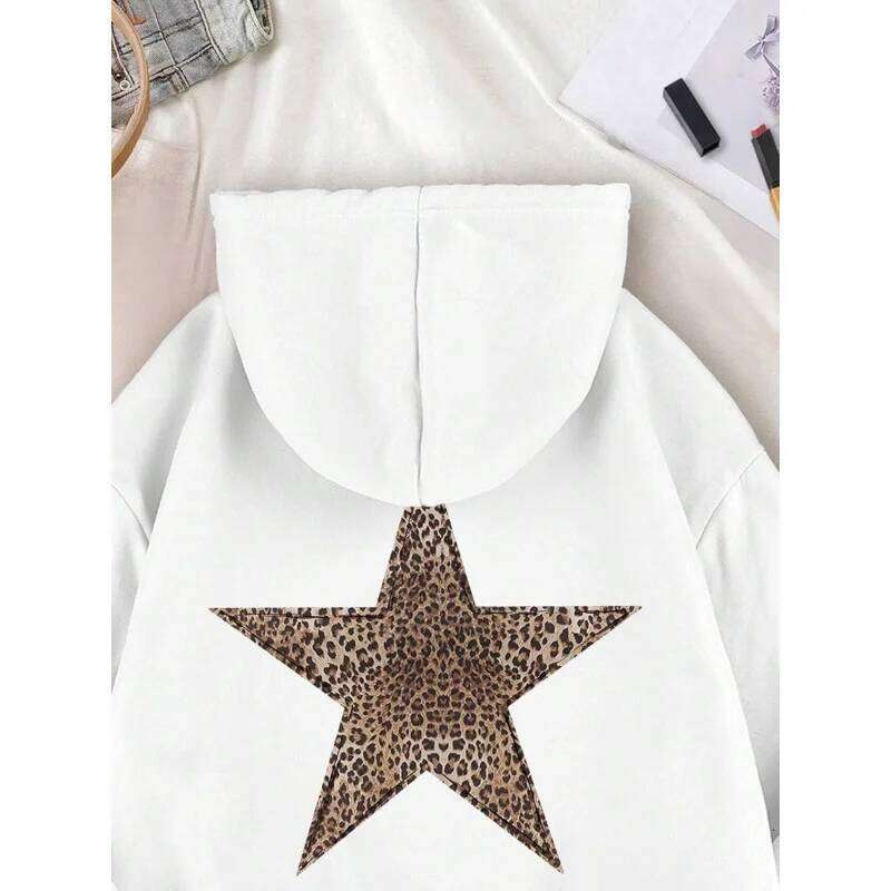 Fashion Trend Printed Hooded Sweatshirt Y2K Versatile Long Sleeve Pullover Top 26Y0313