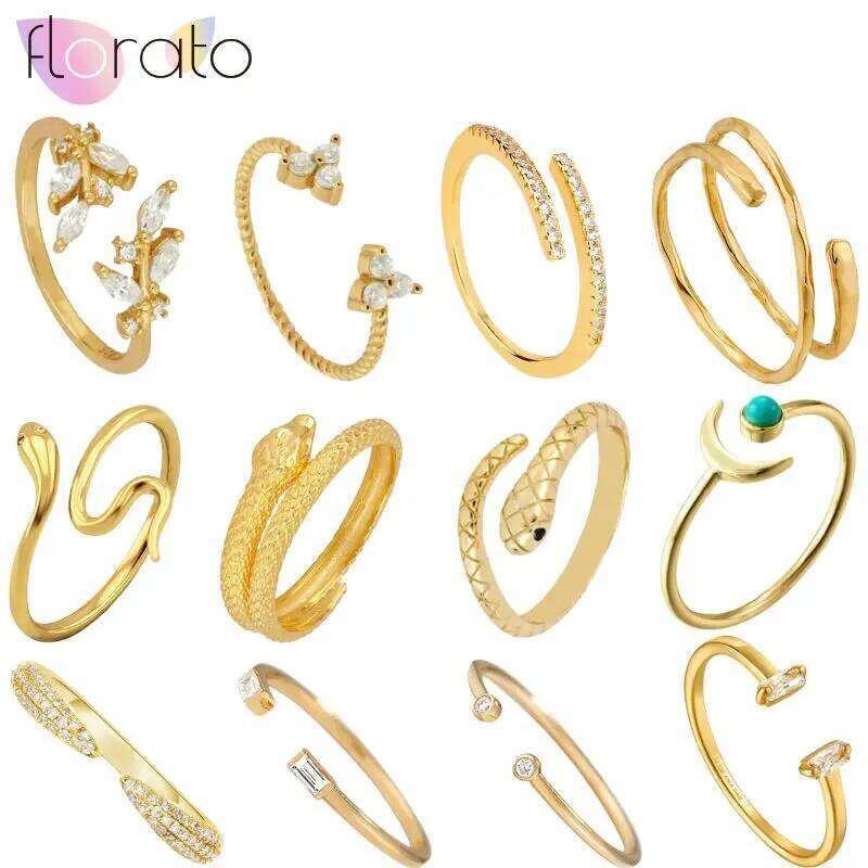 1PC 24k gold Plating Adjustable Open Hug for Women Romantic Opening Crystal Wedding Rings Unisex Jewelry H260312