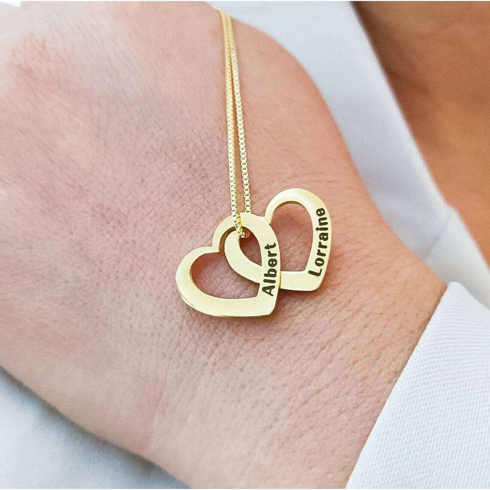 Customized Name Necklace For Women Stainless Steel Heart Carving Pendant Family Jewelry Choker Girlfriend Gift Bijoux Femme H260312