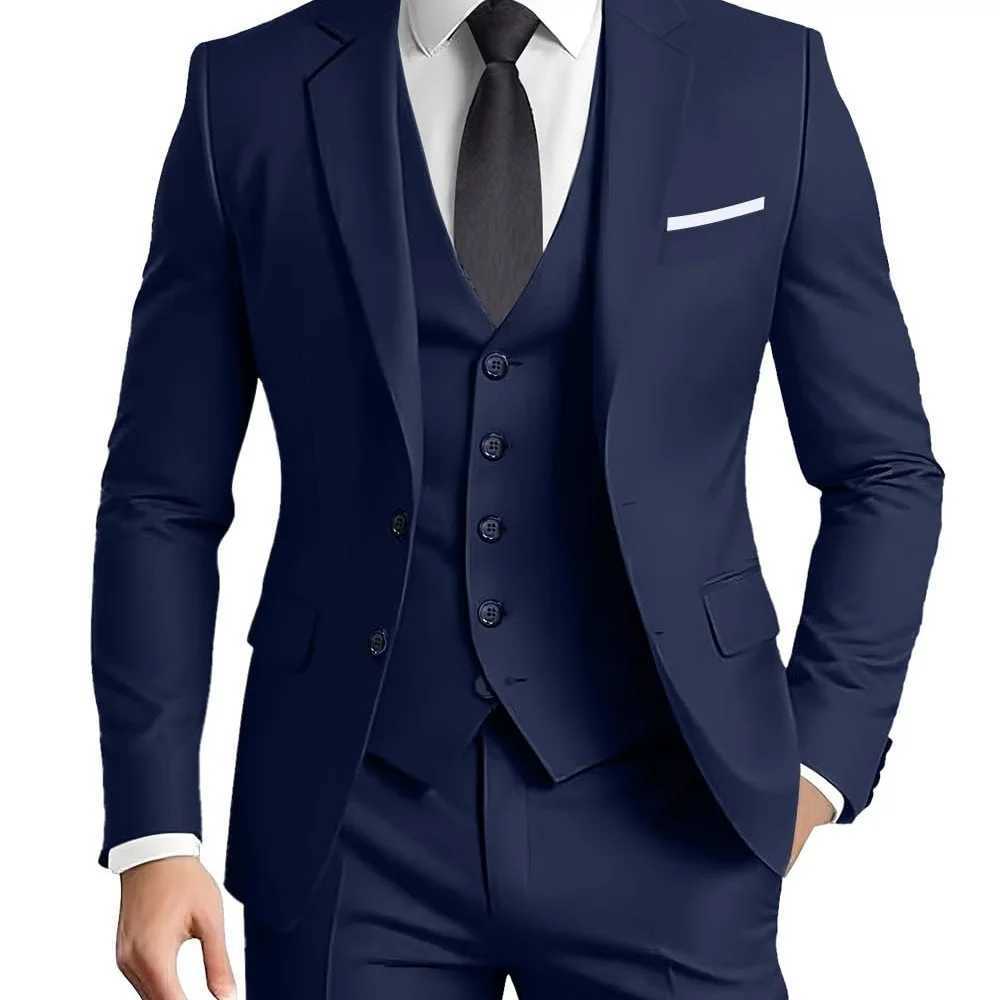 Mens Green Olive Terno Suit with Peak Lapel 3-Piece Formal Ensemble Jacket Pants Vest for Home Party Occasions M260313