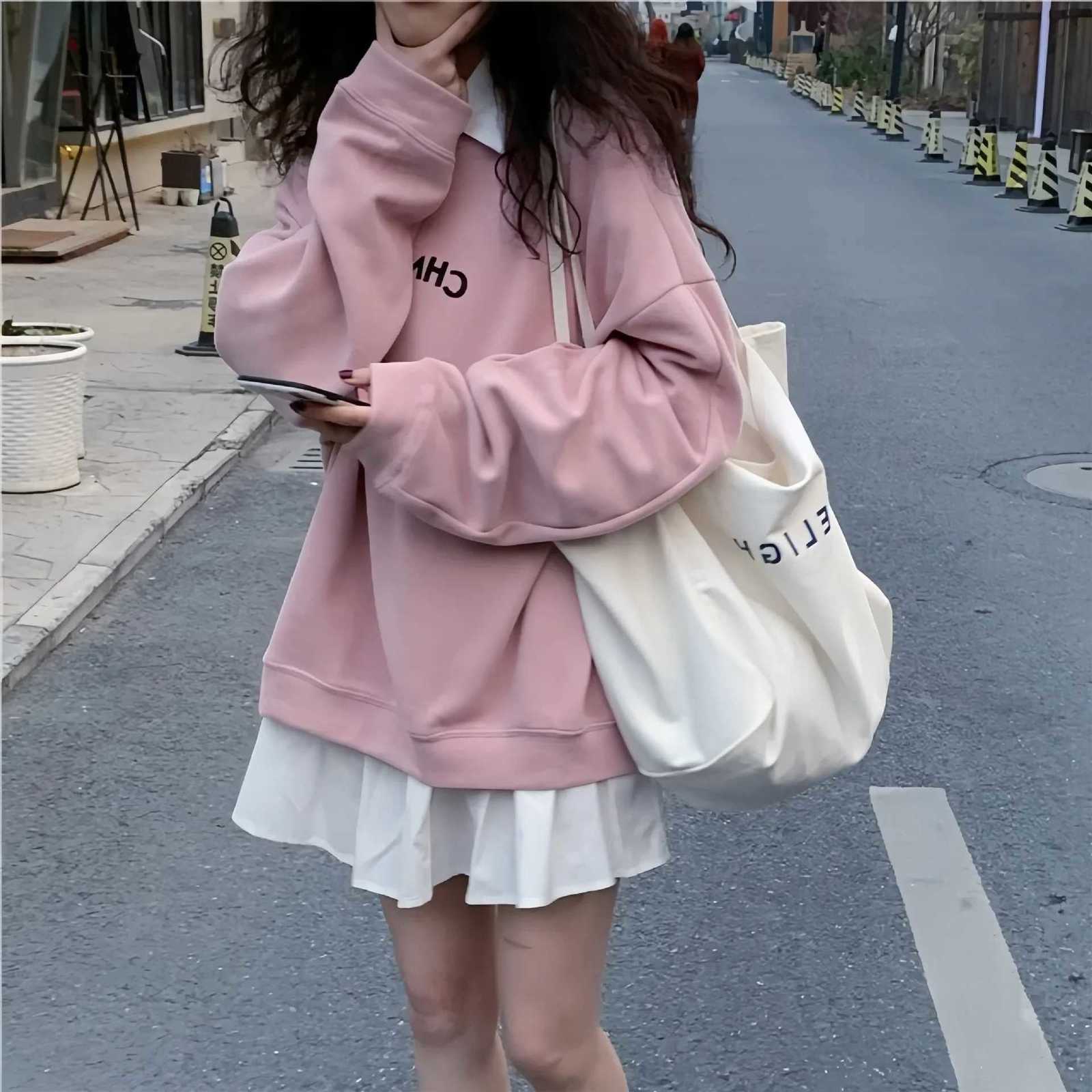 Spring Fashion French Style White Shirt Dress Womens Design Sensation Small Size Long Sleeve A- Line Dress Polo Collar Midi DreT260314