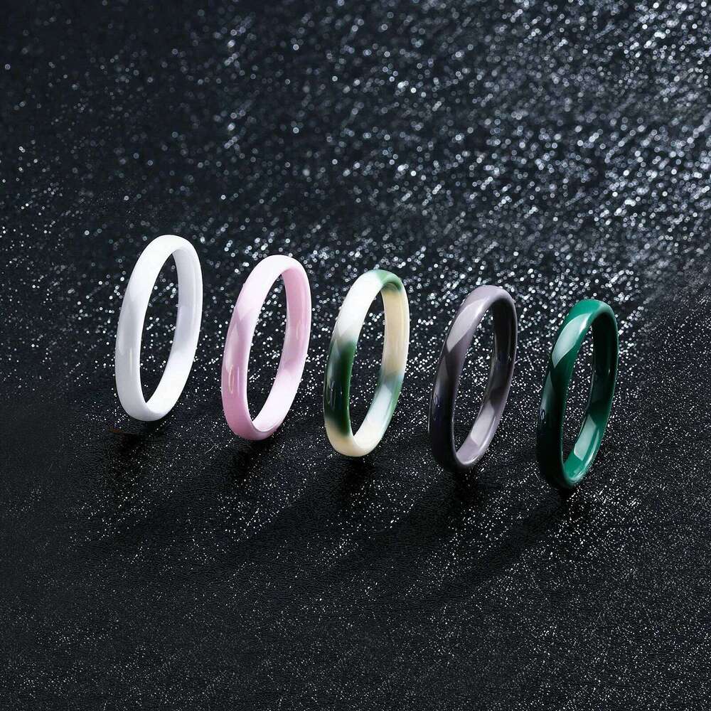3mm Wide Ceramic Ring for Women Men Wedding Band Unisex Couples Jewelry Gift H260312