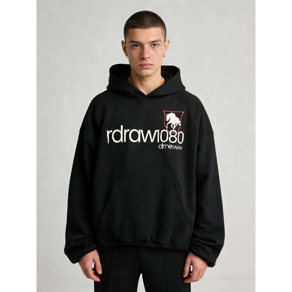 American cross-border alphanumeric paired with street sports style printed men's and women's spring hoodies Z260314