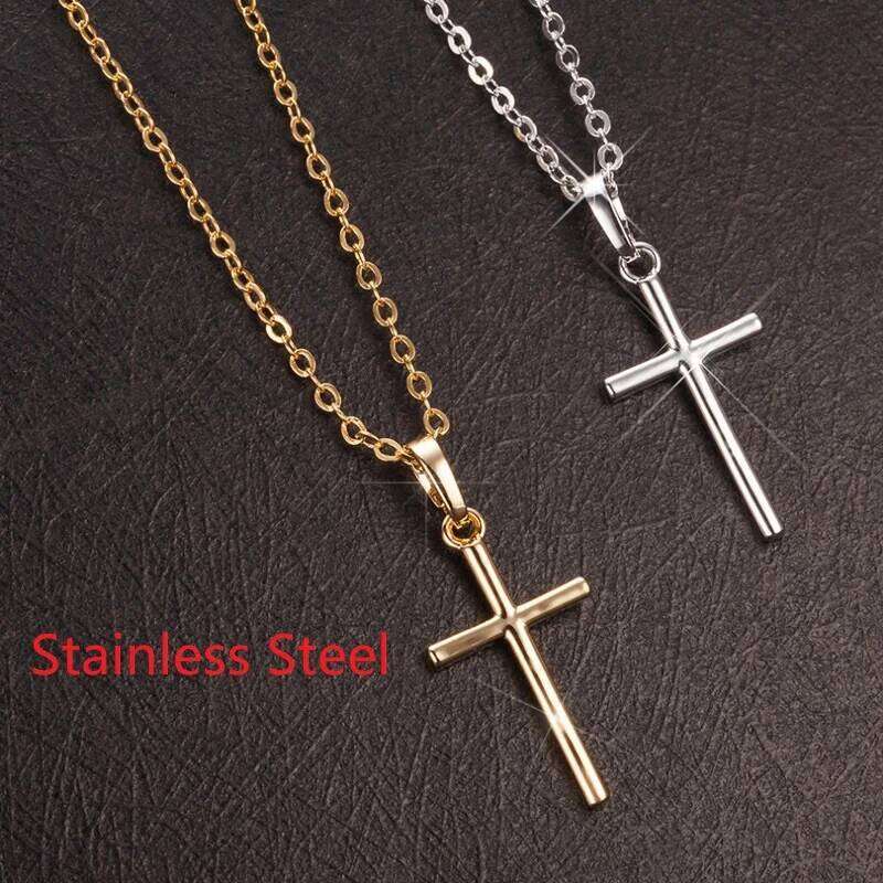 Rotatable Crown Rhinestone Choker Necklace Earrings Rings for Women Minimalist Cross Chain Christian Jewelry Prayer Gift H260312