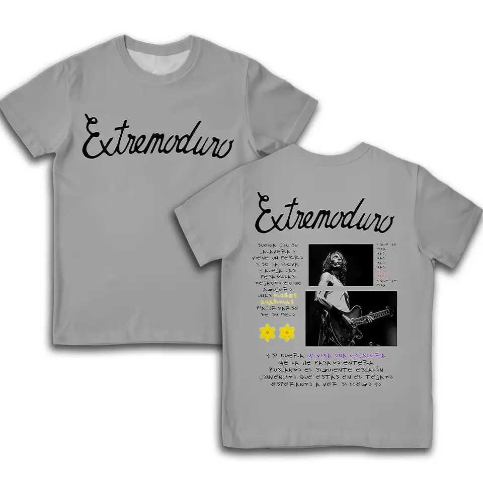 Rock Band Extremoduro 3D Print T-Shirt Summer Mens Breathable Casual Short-Sleeve Shirt Street Hip Hop Loose Crew Neck Top D260313