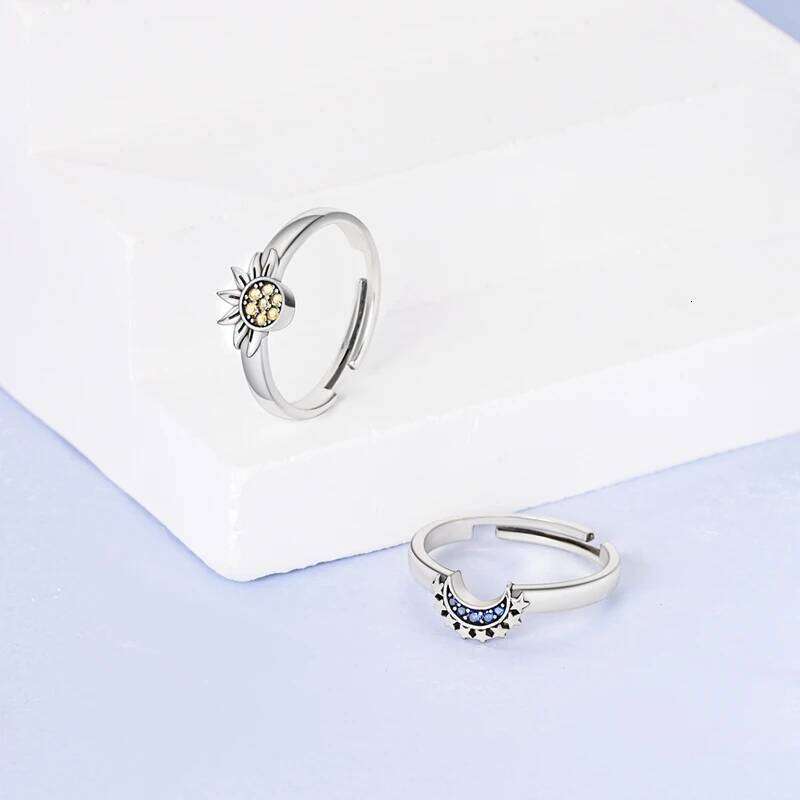 Shooting Stars Open Rings Sterling Silver Woman Plata De Ley 925 Star Couple Suit Ring Party Festival Gifts H260312