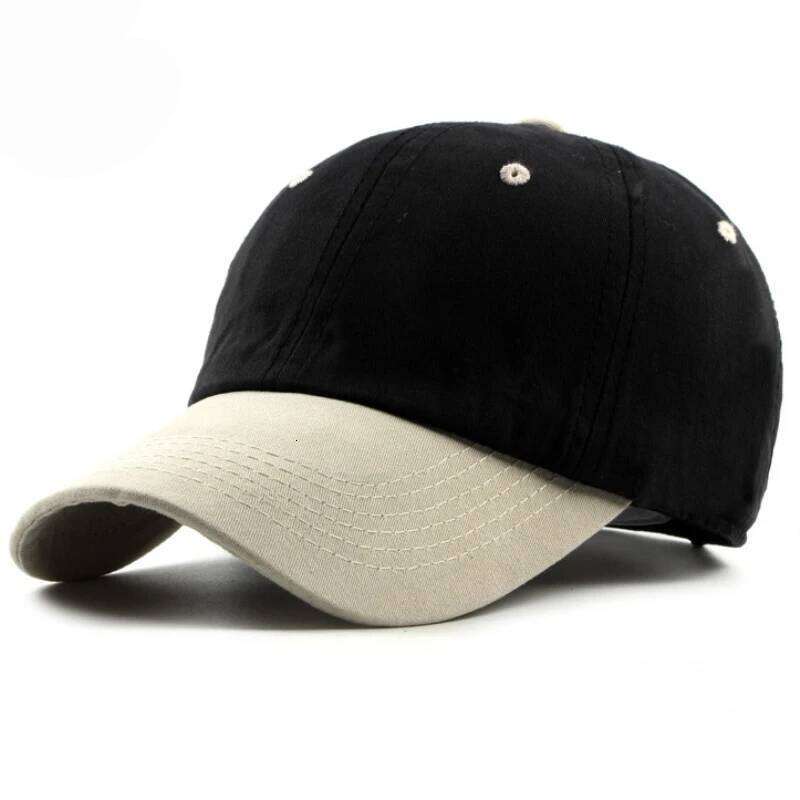 HT1186 High Quality Cotton Canvas Plain Baseball Men Women Two Tones Snapback Cap Bone Casquette Casual 6 Panels Fitted Hat Z260313